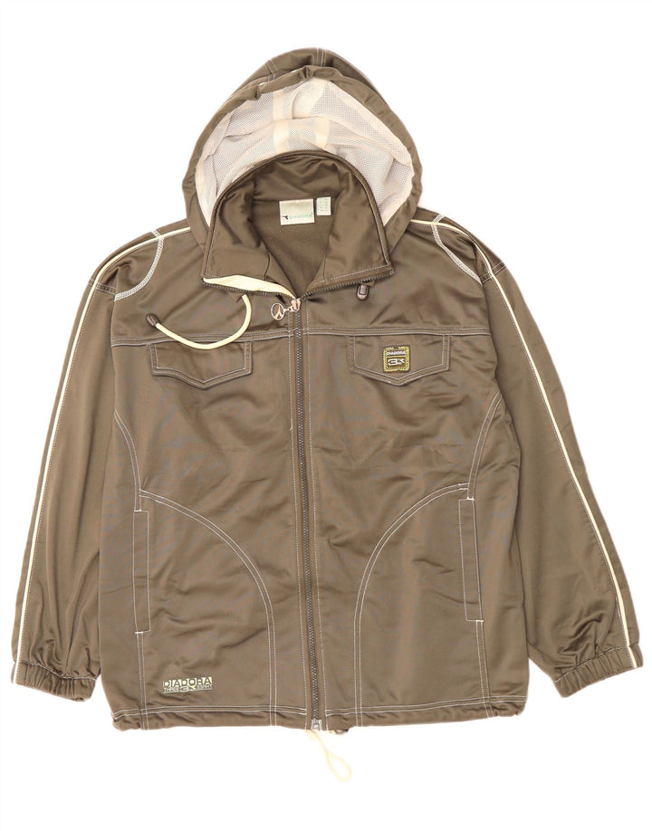 DIADORA Chaqueta de chándal extragrande con capucha para mujer UK 10 Small Grey
