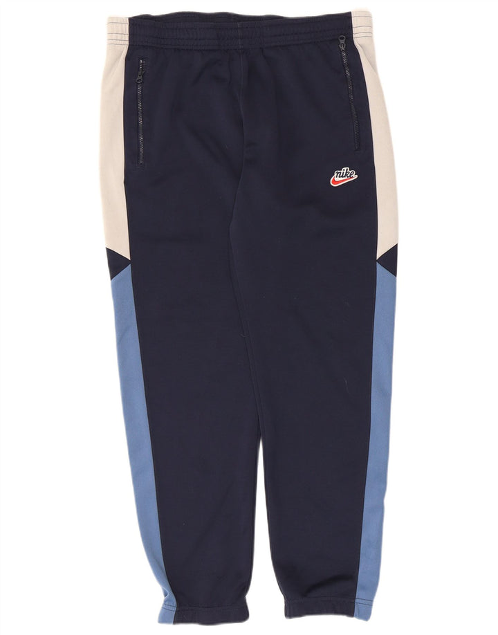 Nike Pantalones de chándal para hombre Joggers Small Azul marino Colorblock Poliéster