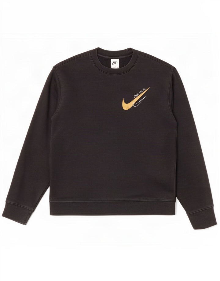 Nike Sudadera con gráfico gráfico tipo jersey de algodón negro mediano para hombre