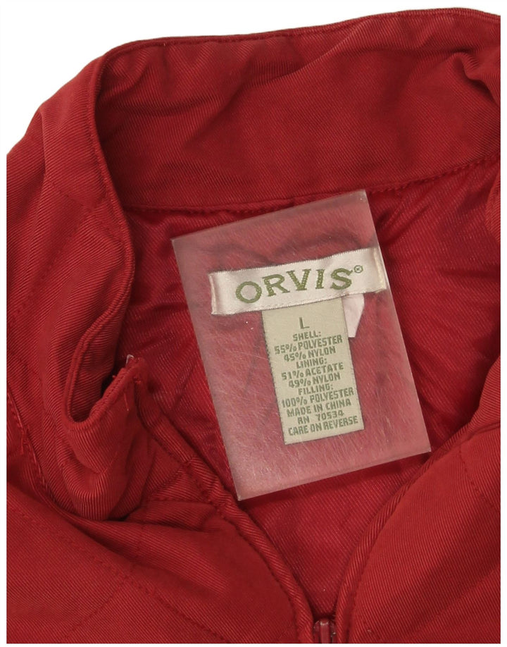 Orvis Chaleco acolchado para mujer UK 46 Grande Poliéster rojo