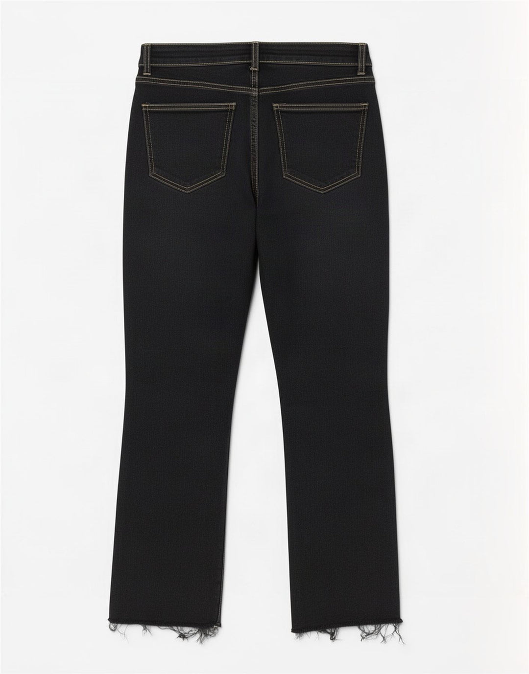 Zara Mujer Crop Bootcut Jeans EU 42 Large W32 L26 Negro