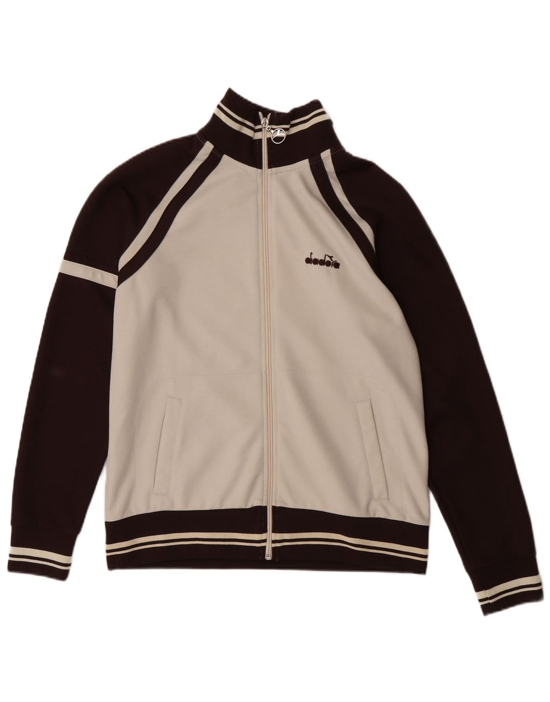 DIADORA Chaqueta de chándal para mujer IT 46 Large White Colourblock