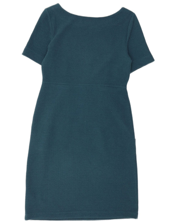 WHITE STUFF Womens Sheath Dress UK 10 Small Navy Blue Chevron Polyester