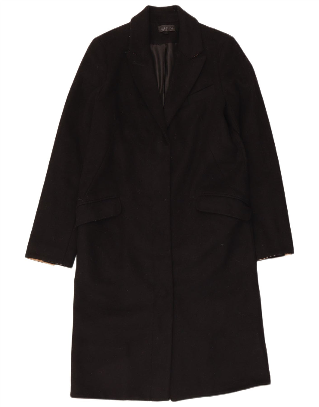 Topshop Abrigo para mujer UK 8 Small Lana negra