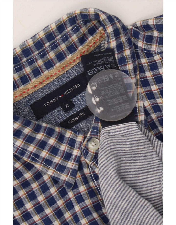 Camisa Tommy Hilfiger Hombre Vintage Fit XL Azul Vichy