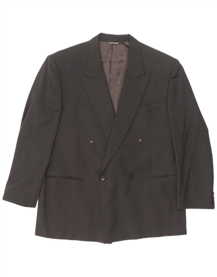 Ing Loro Piona & Co. Chaqueta tipo blazer con doble botonadura para hombre IT 58 4XL Negro