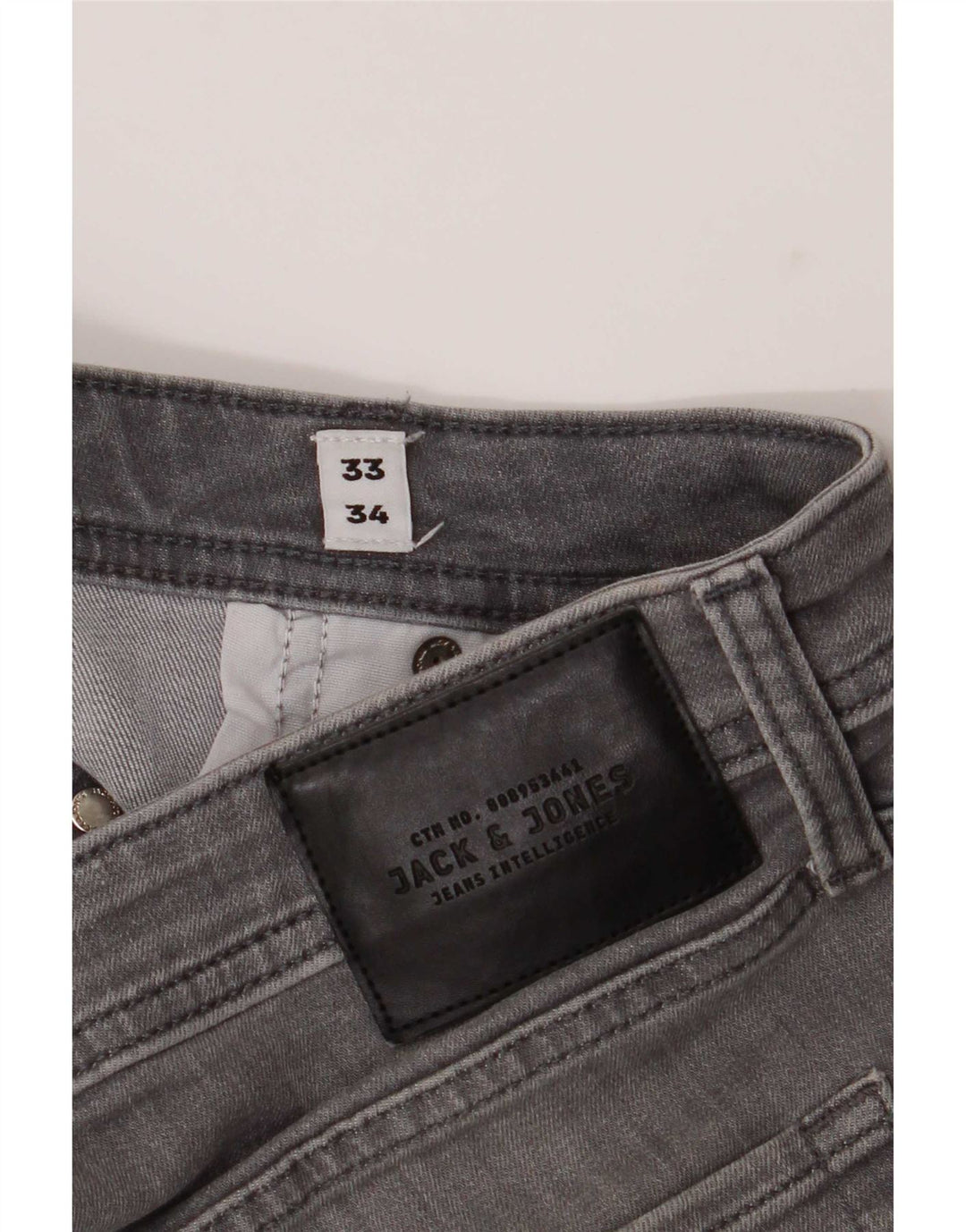 Jack & Jones Vaqueros slim GLENN para hombre W33 L34 Gris