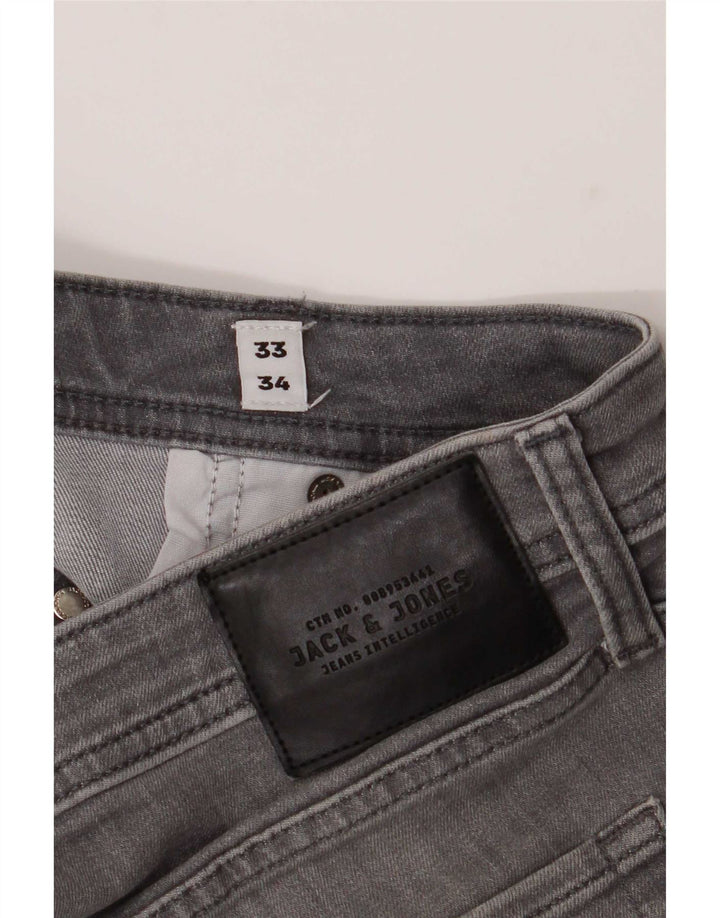 Jack & Jones Vaqueros slim GLENN para hombre W33 L34 Gris