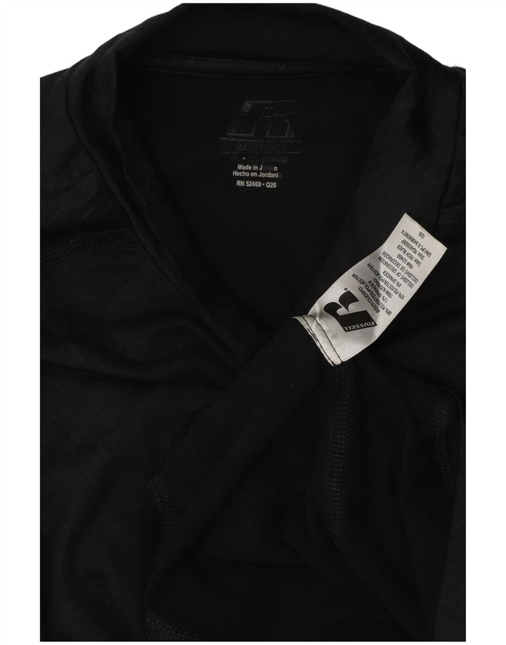 Russell Athletic Hombre Dri-Power Graphic Top Manga Larga XL Negro Geométrico