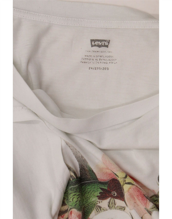 Levi's Camiseta gráfica para hombre Top 2XL Blanco