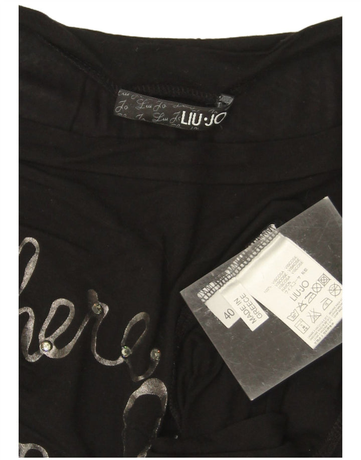 Top tipo túnica para mujer Liu Jo EU 40 Viscosa negra mediana