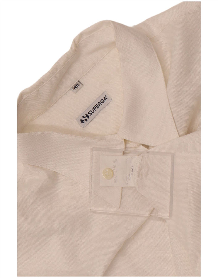 Camisa Superga Mujer IT 46 Grande Algodón Blanco