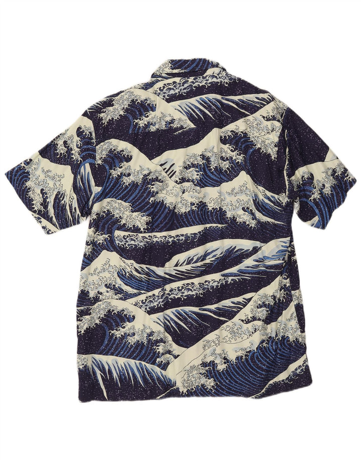 SUPERDRY Camisa gráfica de manga corta para hombre XL Azul marino Algodón