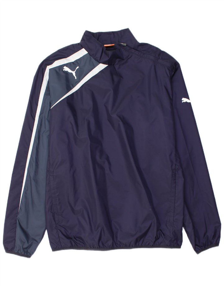 Puma Hombre Gráfico Jersey Chándal Top Grande Azul Marino Colorblock