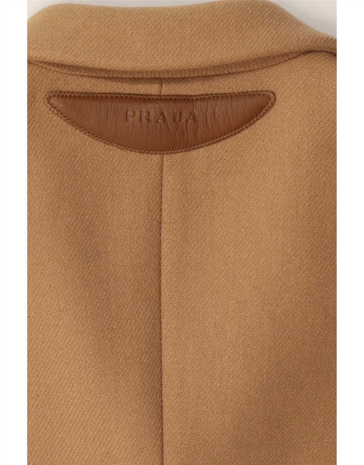 Prada Chaqueta Blazer De 3 Botones Para Mujer IT 38 XS Clásico De Lana Beige