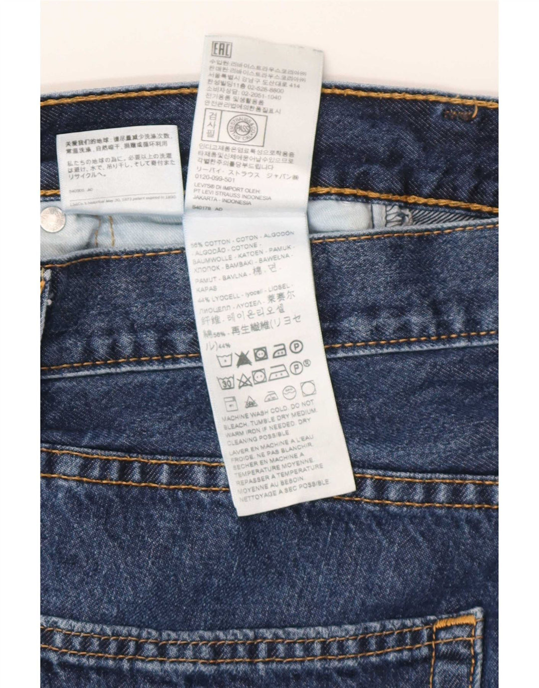 Levi's Jeans Sueltos Para Hombre W30 L32 Algodón Azul
