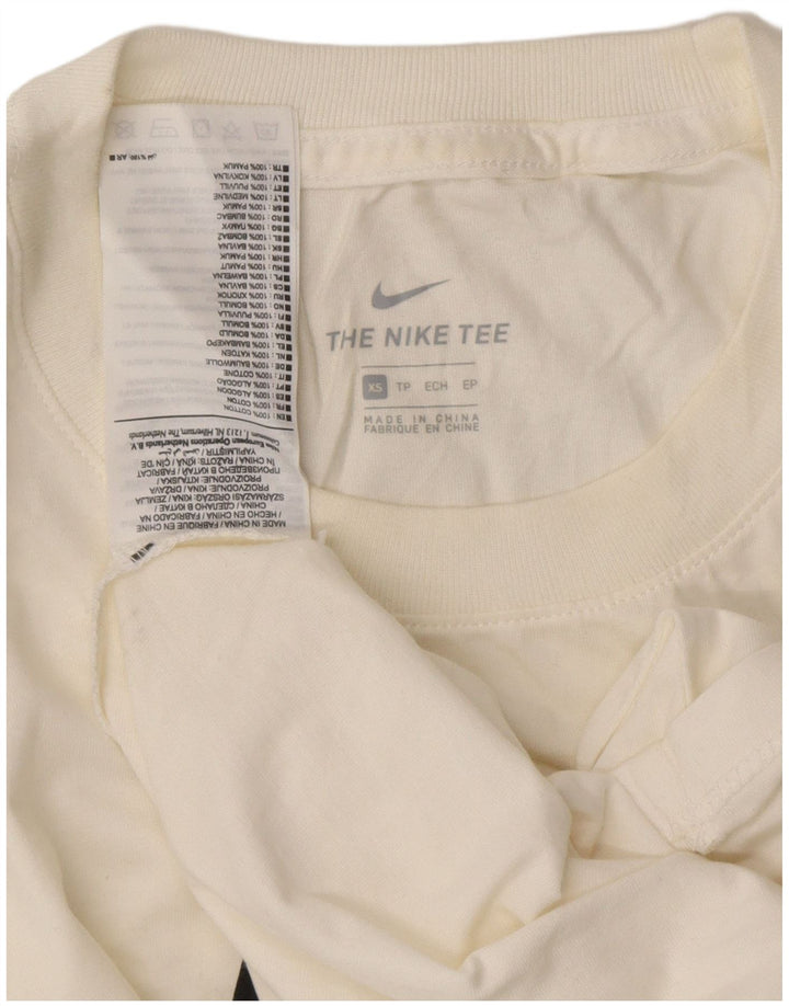 NIKE Camiseta gráfica para mujer UK 6 XS Blanco