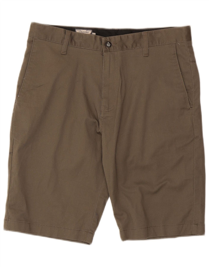 Pantalones cortos chinos Volcom W32 Medium Khaki Cotton para hombre