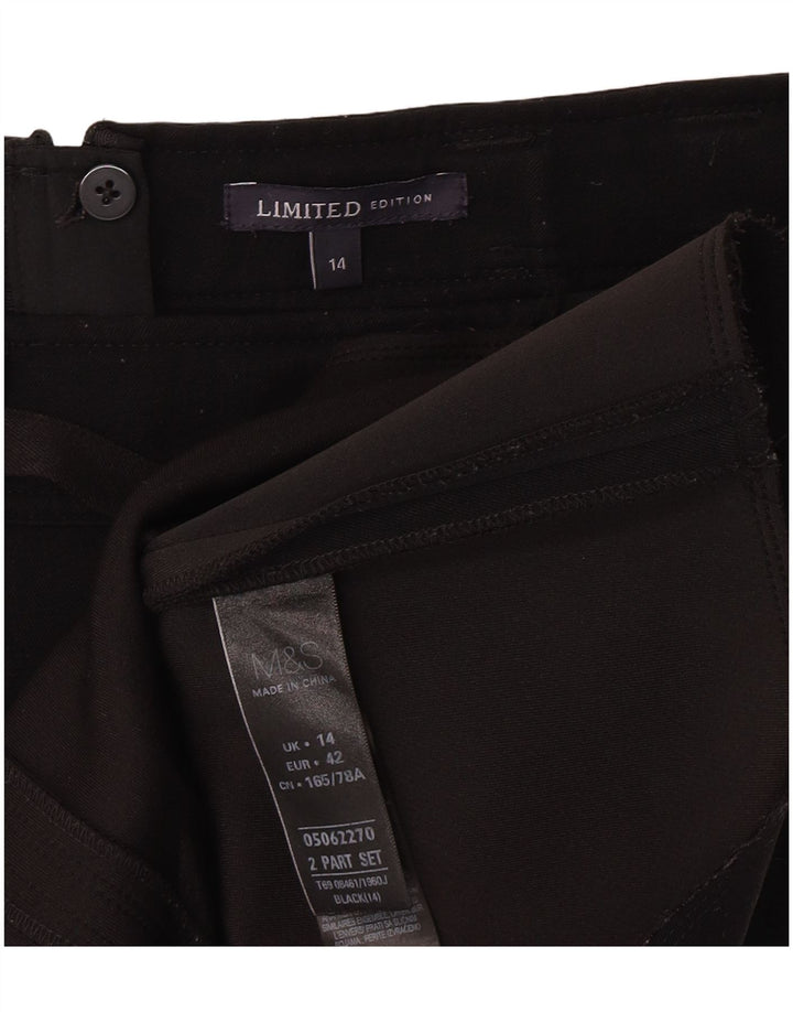 Marks & Spencer Minifalda para mujer UK 14 Large W30 Poliéster negro