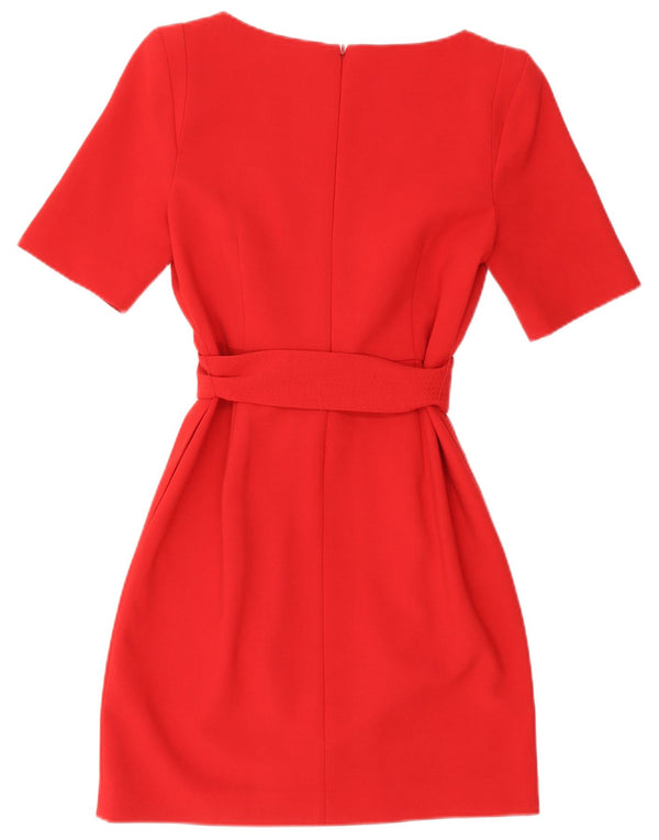 Coast Vestido acampanado para mujer UK 40 Mediano Rojo Poliéster