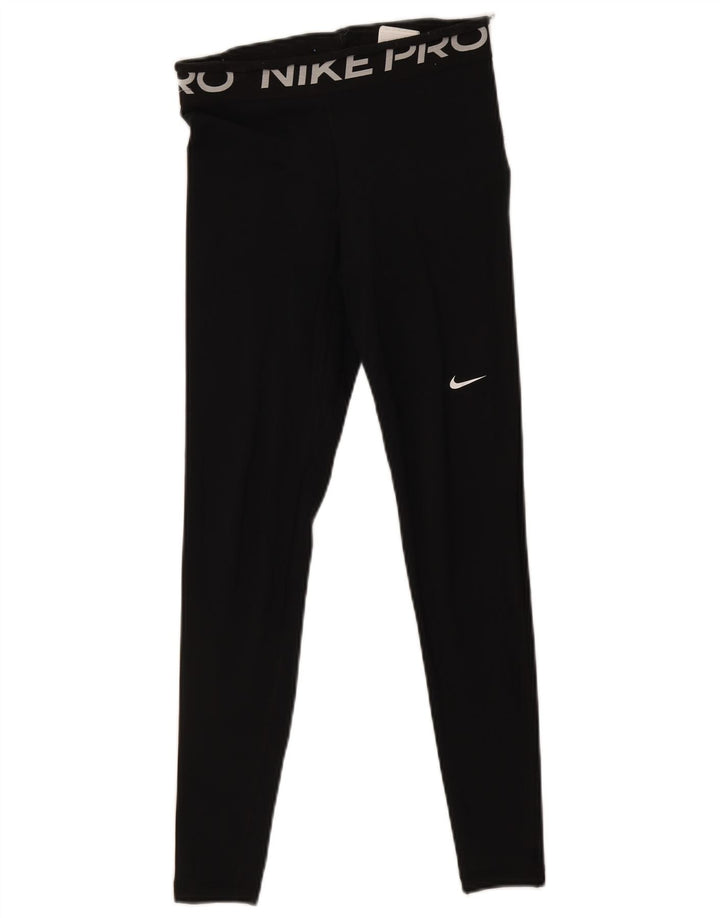 Nike Leggings Dri Fit Graphic para mujer UK 10 Pequeño Poliéster negro