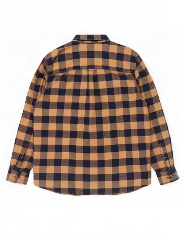 Camisa de franela para hombre Fat Face XL Algodón a cuadros beige