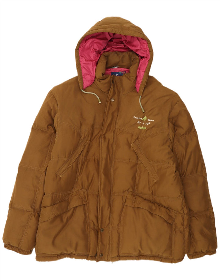 DUBIN Chaqueta acolchada con capucha para hombre IT 54 2XL Marrón Poliéster