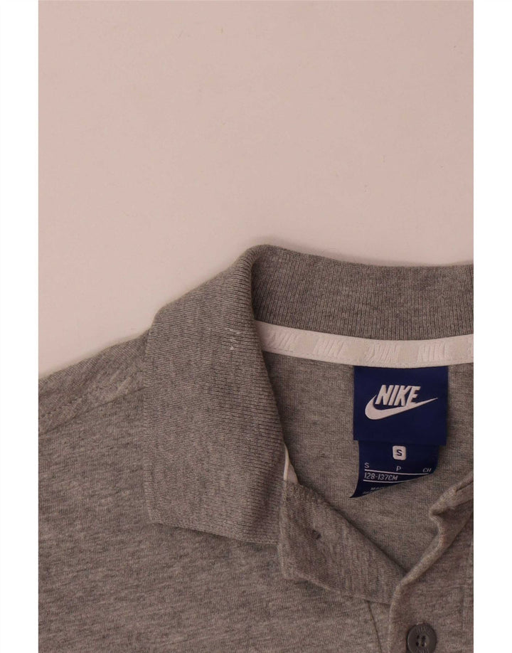 Nike Polo para niño 8-9 años, talla pequeña, algodón moteado gris