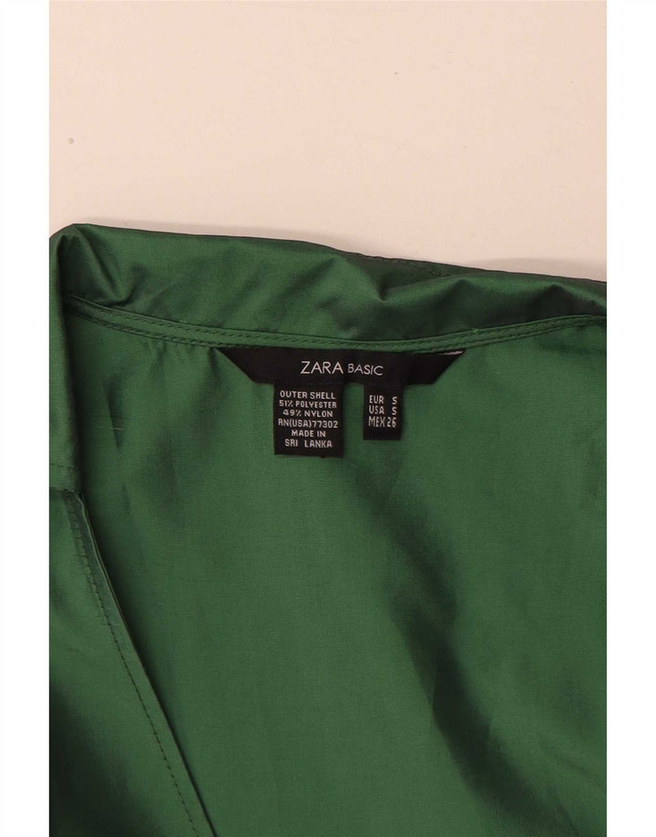 Zara Mujer Maxi Vestido Sin Mangas UK 40 Pequeño Poliéster Verde