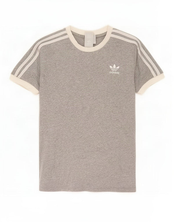 Adidas - Camiseta para mujer (talla 40), color gris medio, algodón