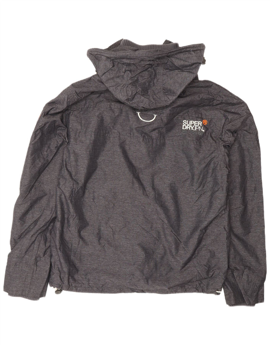 SUPERDRY Chaqueta cortavientos con capucha Windhiker para hombre UK 42 XL Nylon gris