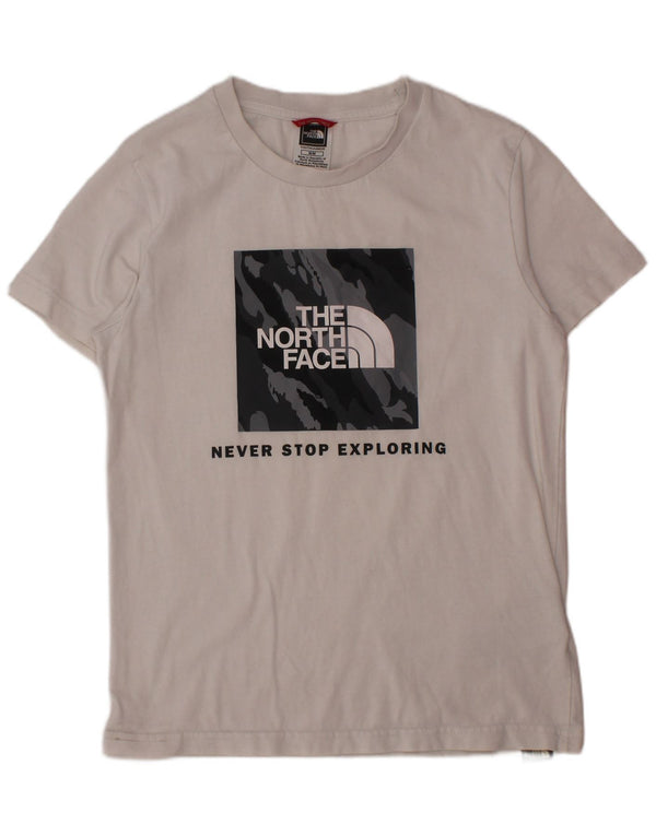 THE NORTH FACE Boys Graphic T-Shirt Top 9-10 Years Medium White