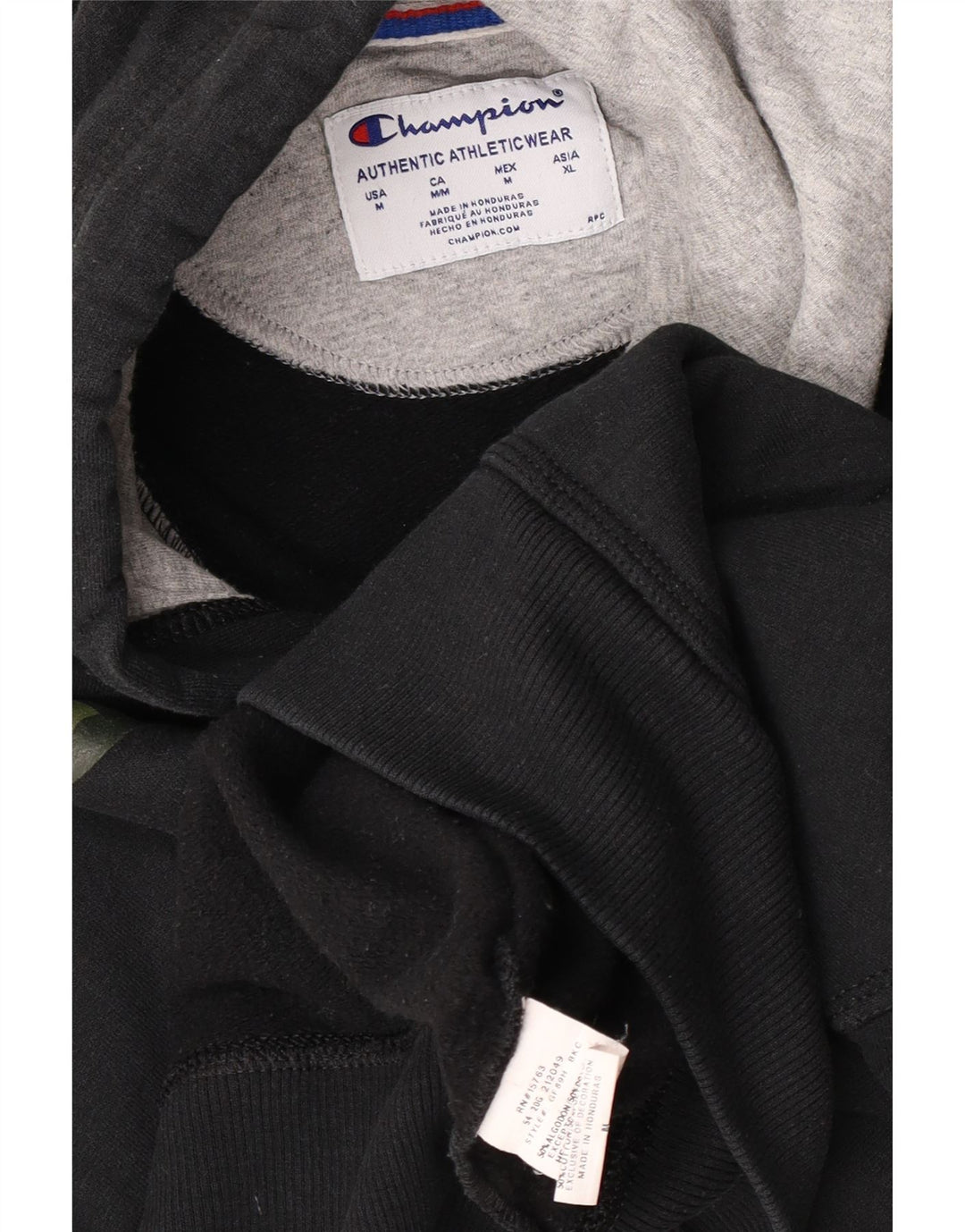 Champion Sudadera Con Capucha Gráfica Para Hombre Jersey De Algodón Negro Mediano
