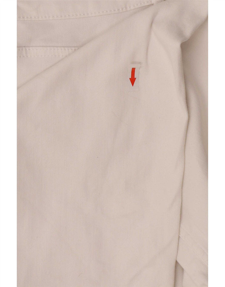 Marks & Spencer Vaqueros recortados para mujer UK 12 Medium W28 L23 Algodón blanco