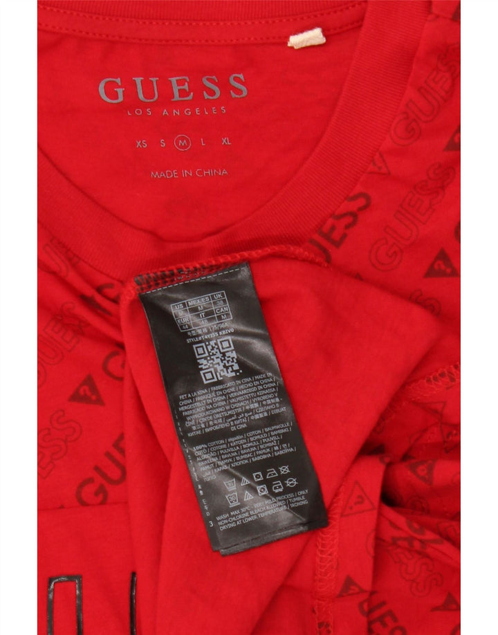 GUESS Camiseta gráfica para hombre Top Medium Red Cotton