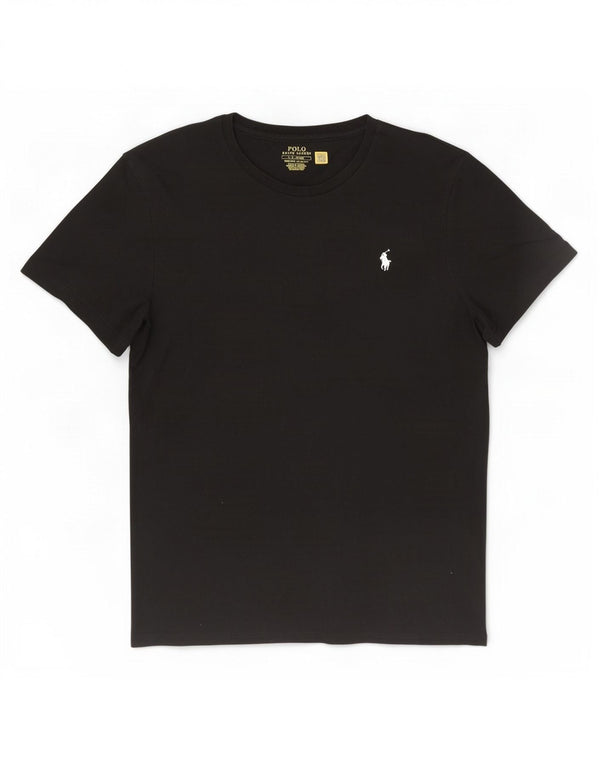 Polo Ralph Lauren - Camiseta ajustada personalizada para hombre, talla grande, algodón negro