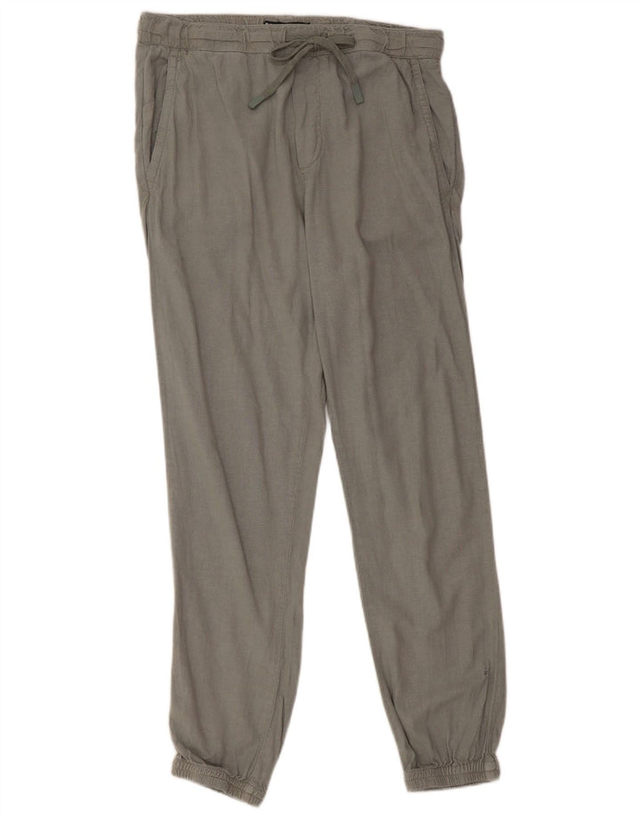 Zara Mujer Joggers Chinos Pantalón Mediano W30 L27 Gris Viscosa
