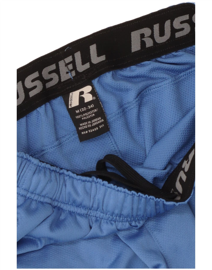 Russell Athletic - Pantalones cortos deportivos para hombre, color azul medio, poliéster