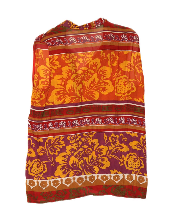 Sara Glenzer Blusa sin mangas para mujer IT 50 XL Viscosa floral naranja