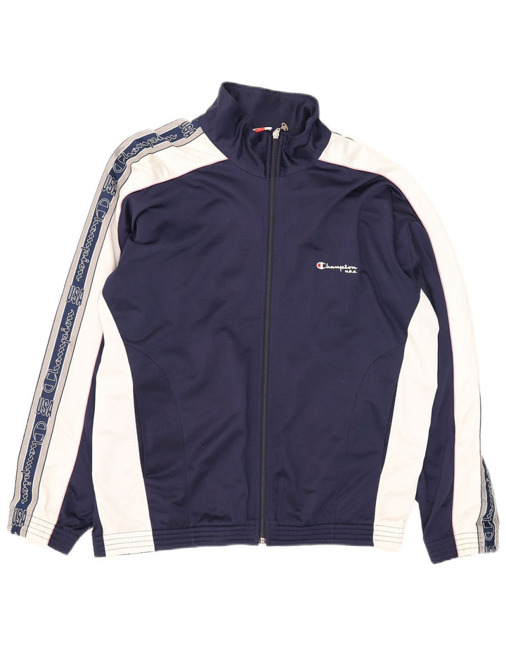 Champion Chaqueta De Chándal Con Gráfico Para Hombre, Grande, Color Azul Marino