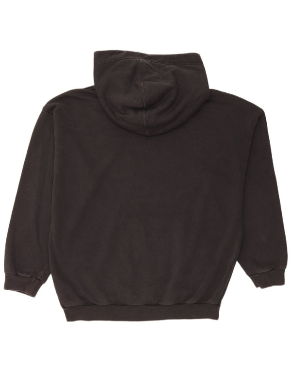 Adidas - Sudadera con capucha para mujer, diseño gráfico de gran tamaño, talla 40, tamaño mediano, color negro