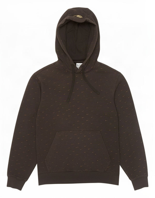 Nike Sudadera con capucha gráfica para hombre, jersey de algodón negro mediano
