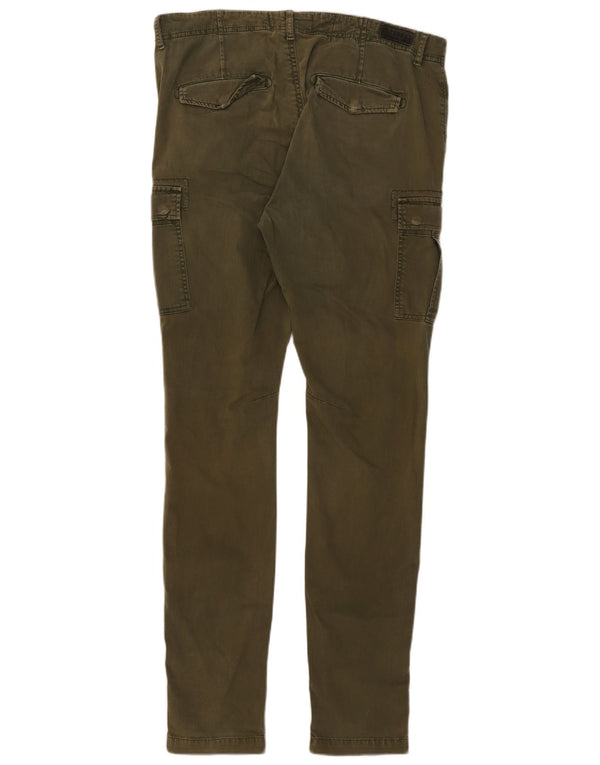 Superdry Pantalón Cargo Ajustado Para Hombre W34 L34 Algodón Caqui