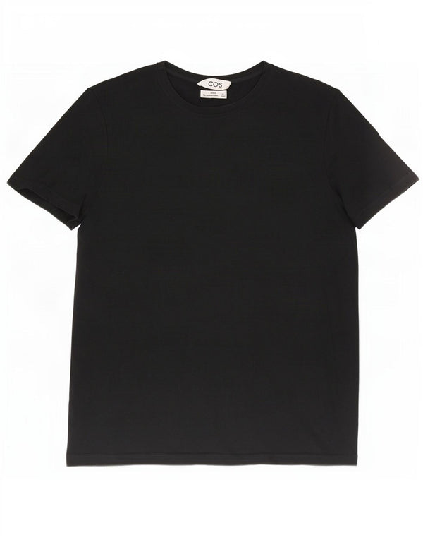 Cos Camiseta regular para hombre Top grande de algodón negro