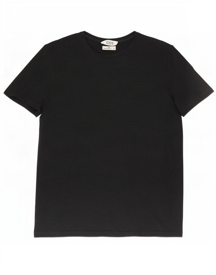 Cos Camiseta regular para hombre Top grande de algodón negro