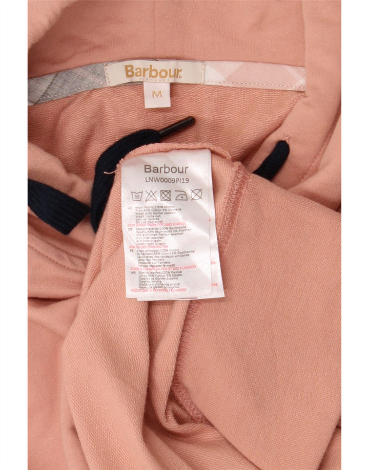 BARBOUR Jersey con capucha para hombre de algodón rosa medio