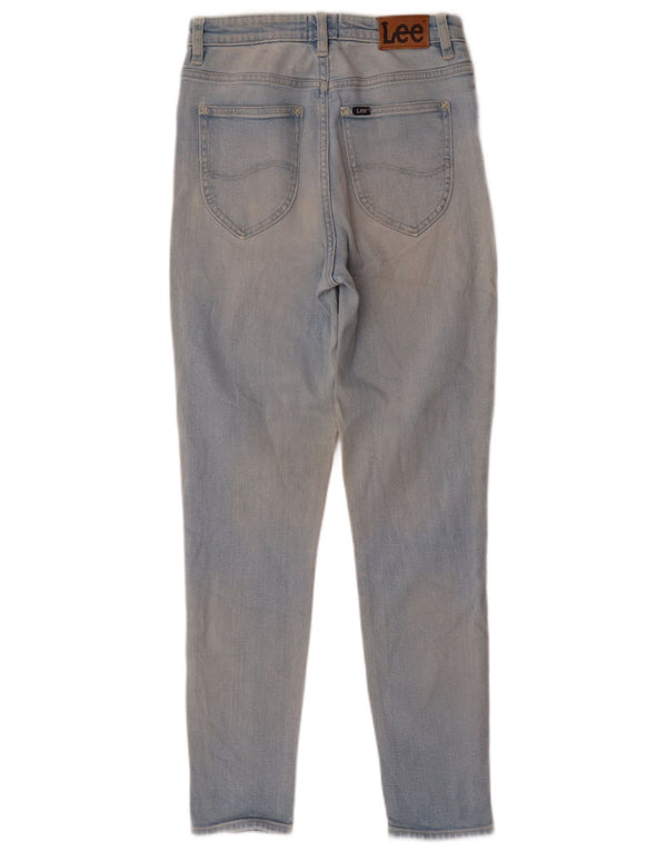 Lee Jeans ajustados de cintura alta para mujer UK 10 Small W26 L28 Algodón azul