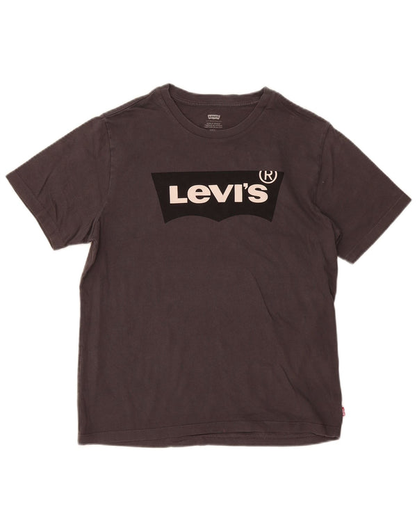 Levi's Camiseta gráfica para hombre Top Small Grey Cotton