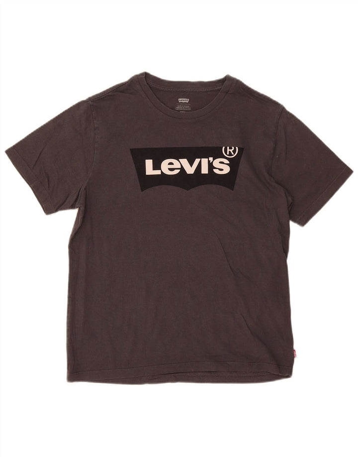 Levi's Camiseta gráfica para hombre Top Small Grey Cotton