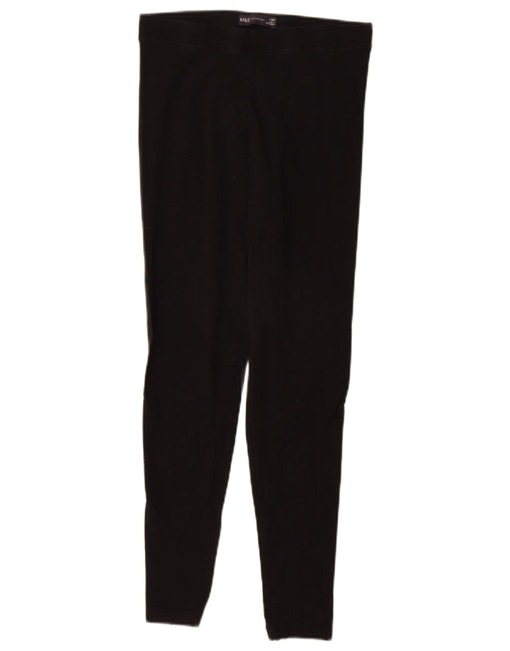 Marks & Spencer Leggings para mujer Reino Unido 8 Pequeño Algodón negro